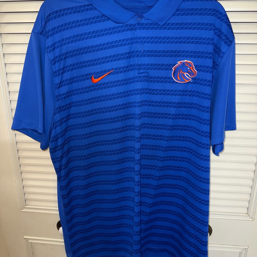 Boise State Broncos Nike Golf Dri-Fit Blue and Orange Men's Polo Shirt